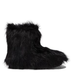 Revolve Stand Studio Olivia Black Faux Fur Ankle Boots